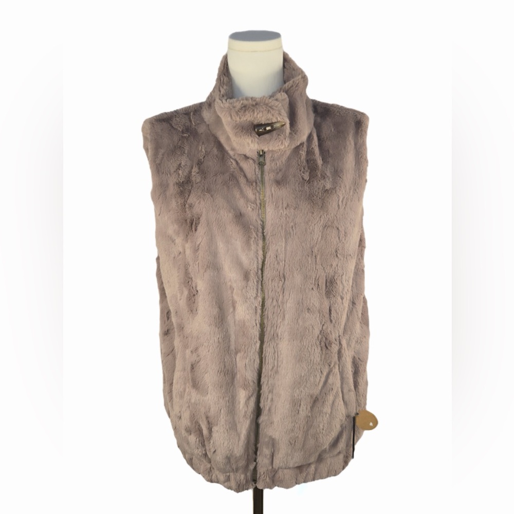 Sanctuary Women's Faux Fur Vest in Taupe Size Medium